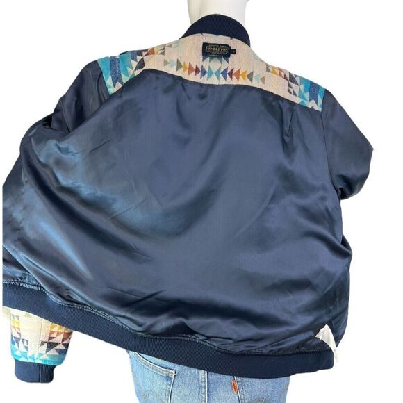 Pendleton Pilot Rock Jacquard Bomber Wool Zip Jacket $377 Size Large - Picture 11 of 16